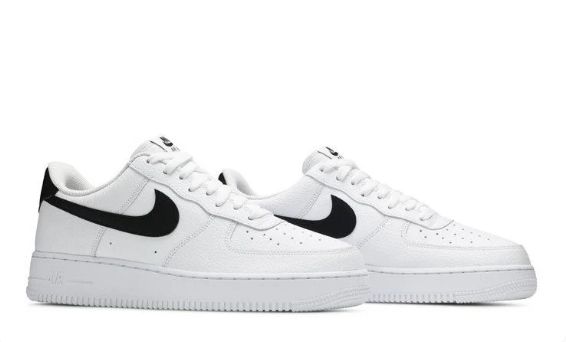 Nike Air Force 1 Low '07 'White/Black Pebbled Leather'